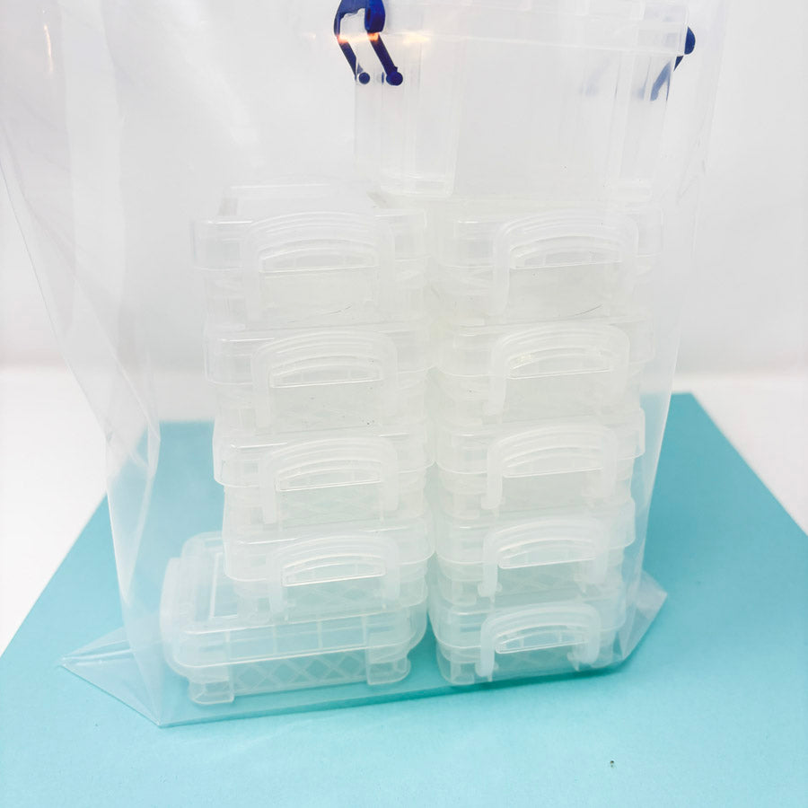 Clear 3x2.5" Plastic Storage Box Bundle