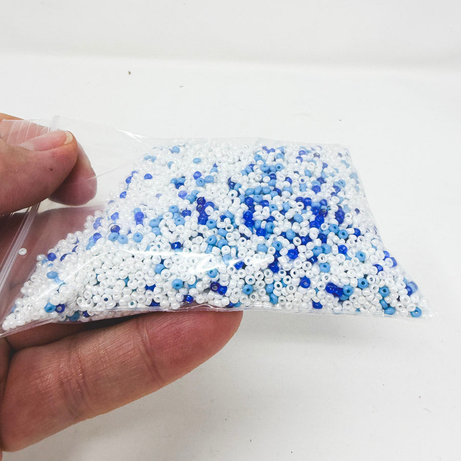 Blue & White Seed Bead Bundle