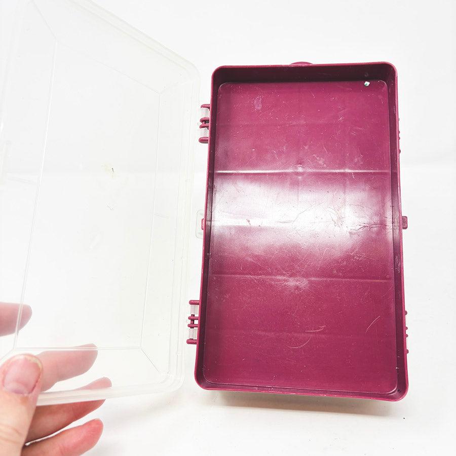 Maroon and Clear Dual-Sided Bead Organizer