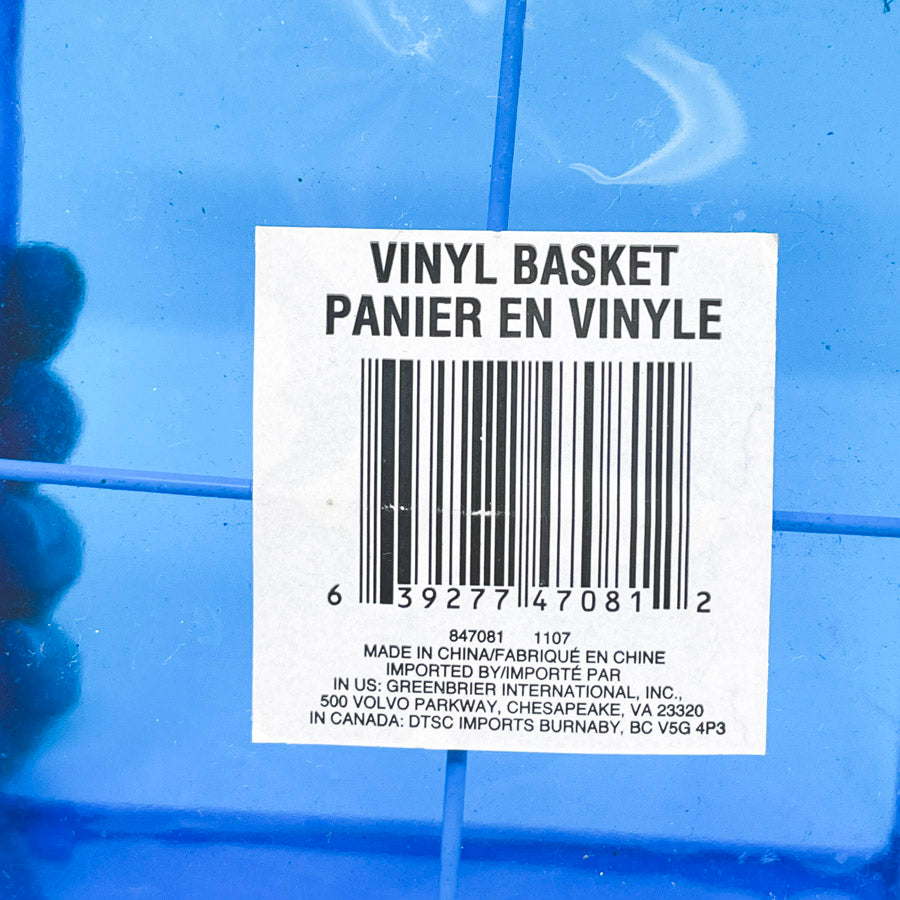 Blue Vinyl Basket