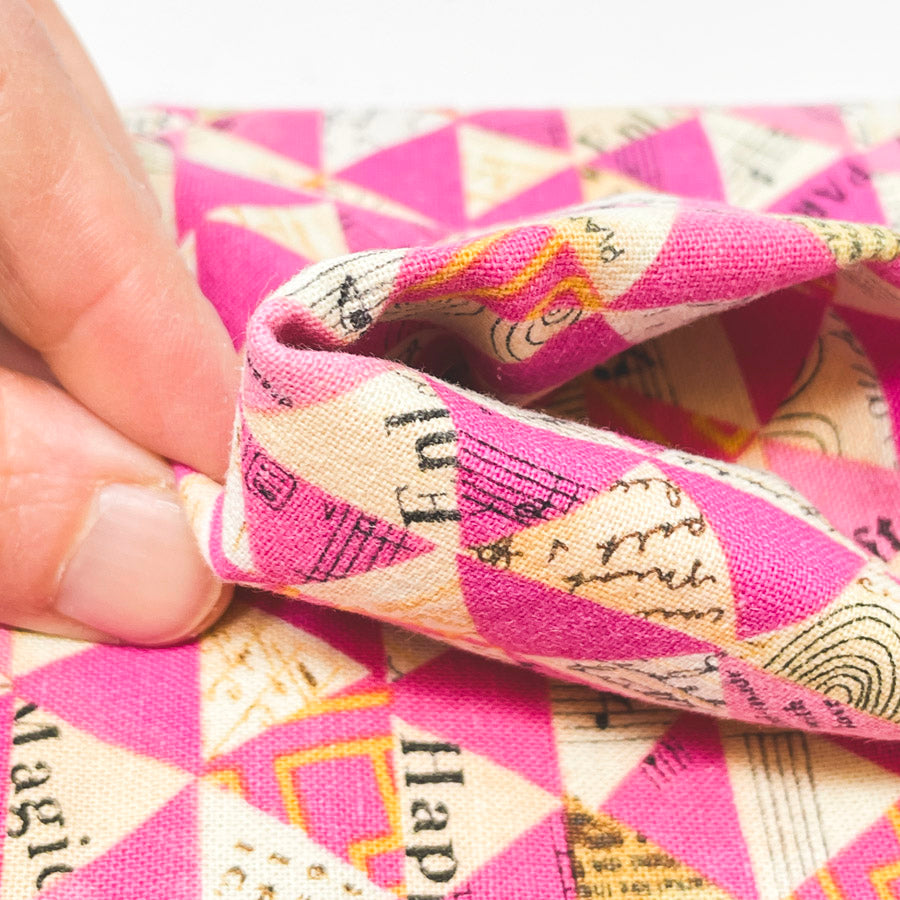 1 Yd x 46" Pink Geometric Cotton Fabric - "Wish" from Windham Fabrics