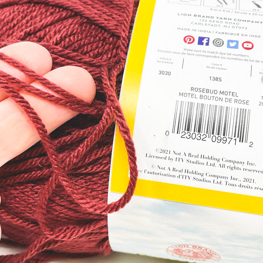 Lion Brand Schitt's Creek Yarn Rosebud Hotel