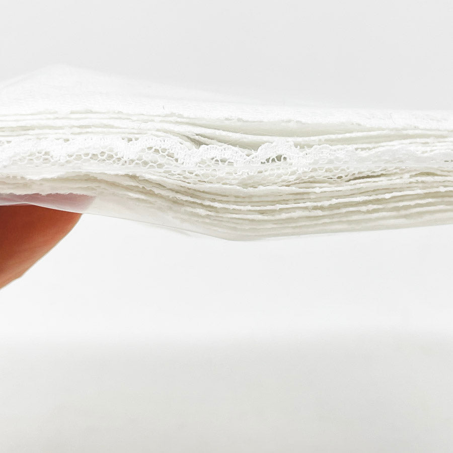 Floral Scalloped Edge White Lace - 2.5 in wide, 4.5 yds