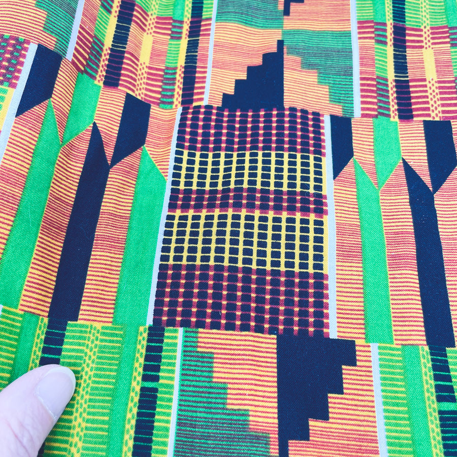 36" x 48" Ankara Geometric Cotton Fabric Remnant
