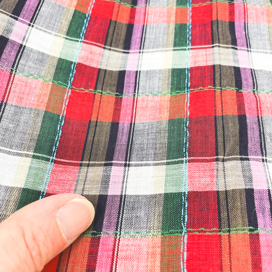 32" x 46" Plaid Double-sided Fabric Remnant