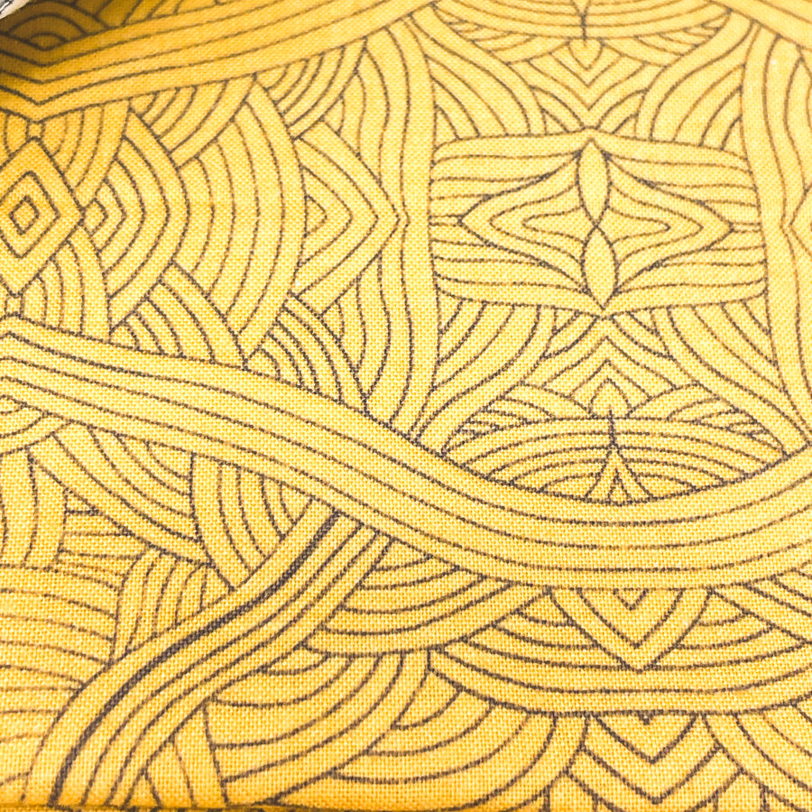 Black and Gold Quilt Block Start - No Pattern