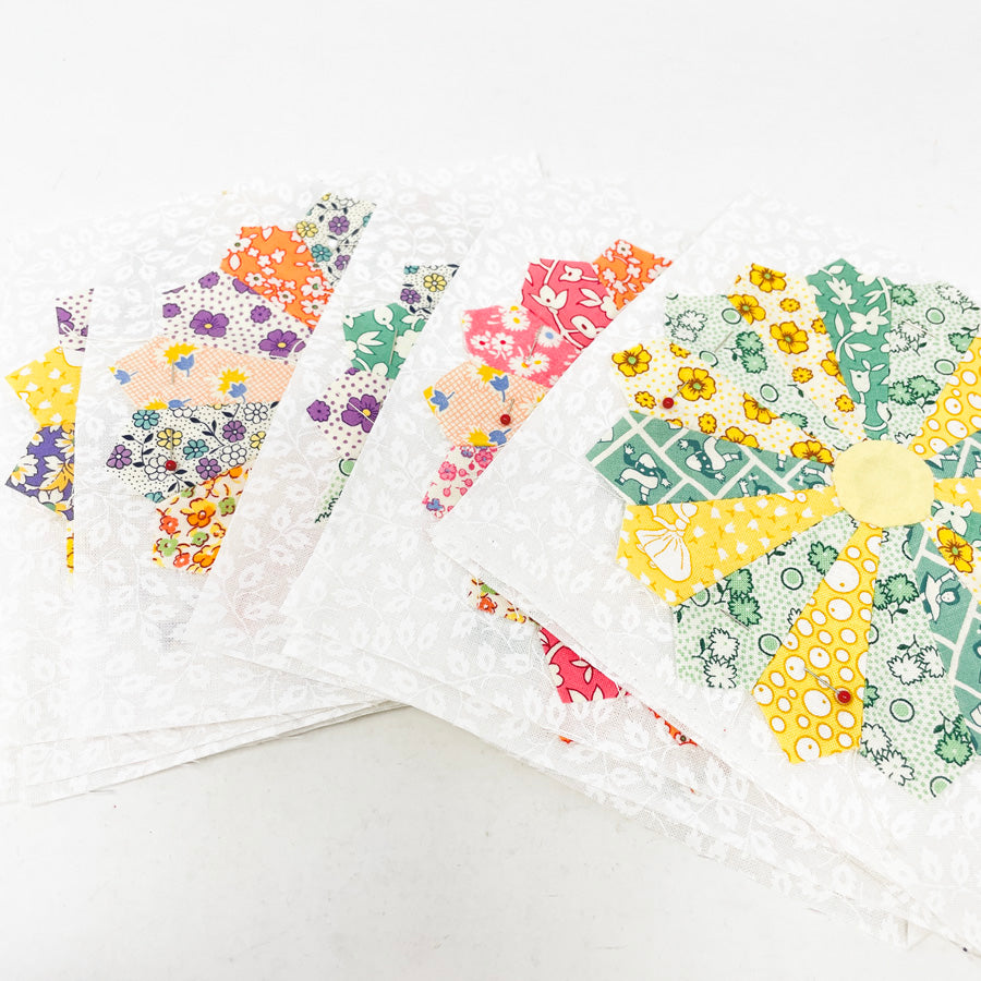 Come Quilt With Me Kit– Dresden Plate Pointed Edge 6" Block