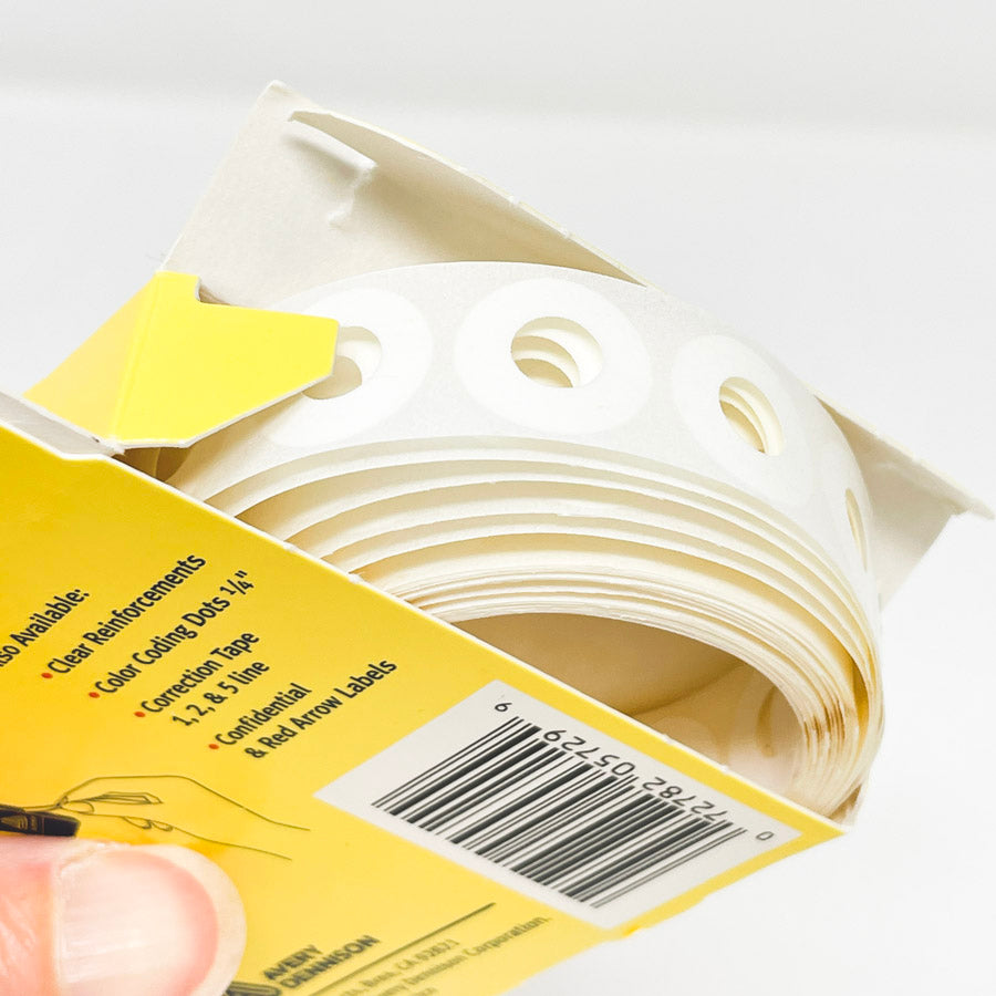 Avery White Reinforcement Labels