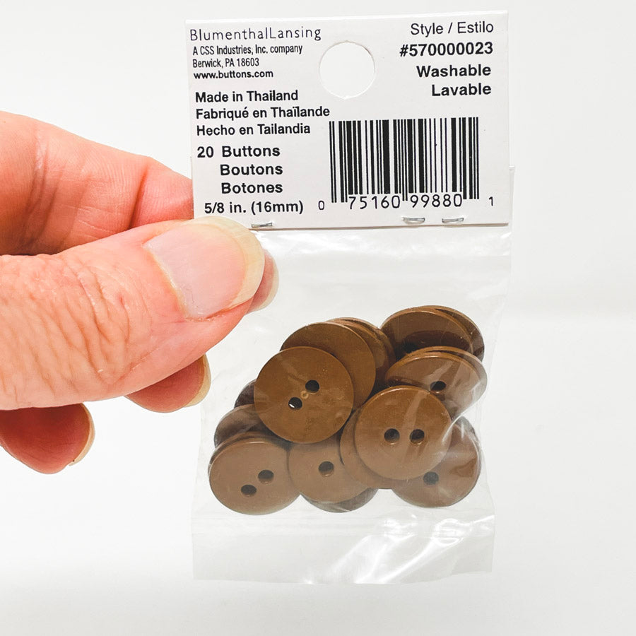 LaMode Brown Button Set - 20 ct