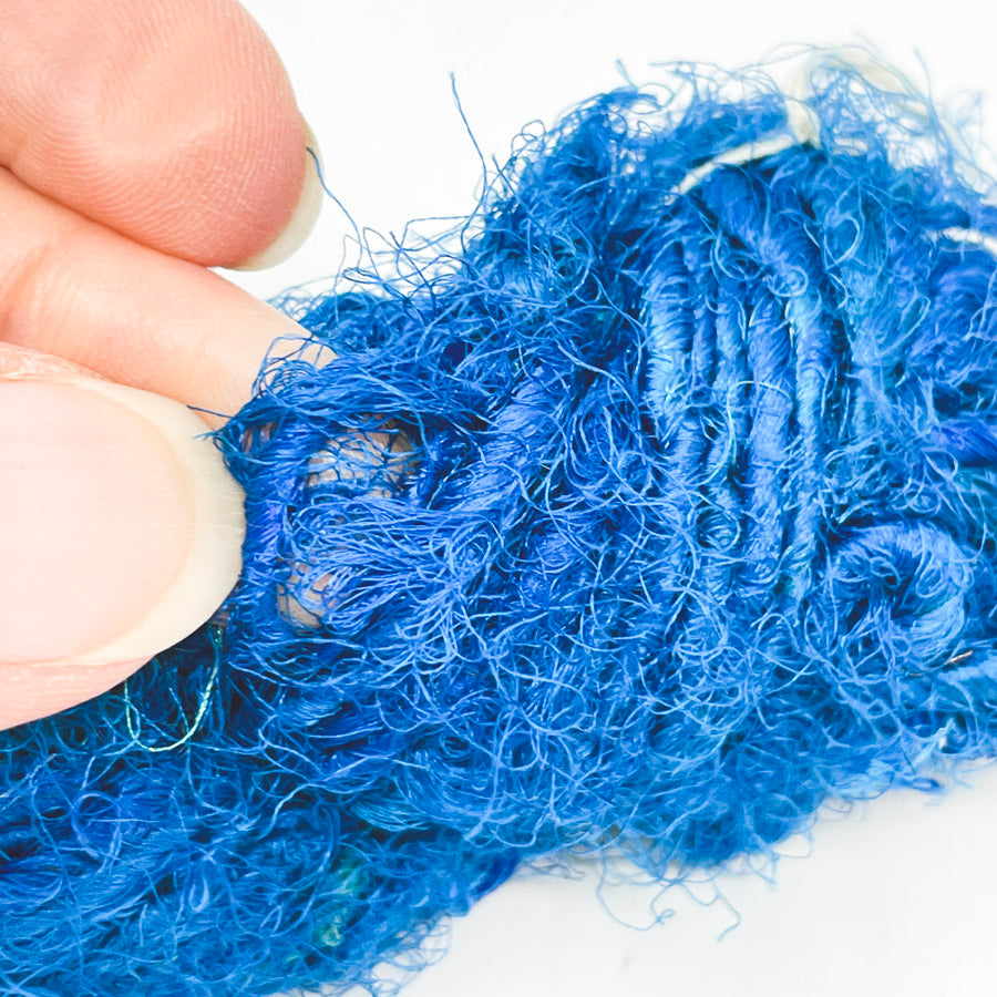 Frabjous Fibers Recycled Silk Yarn - Turquoise