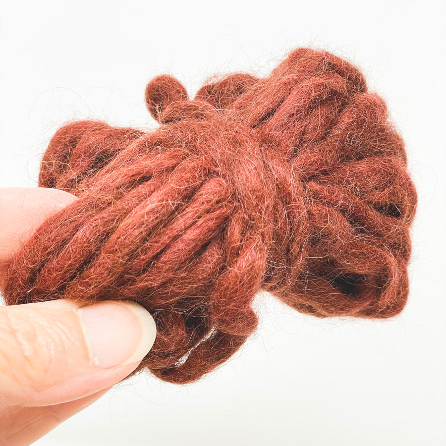 Forest Floor Wool Roving and Yarn Bundle