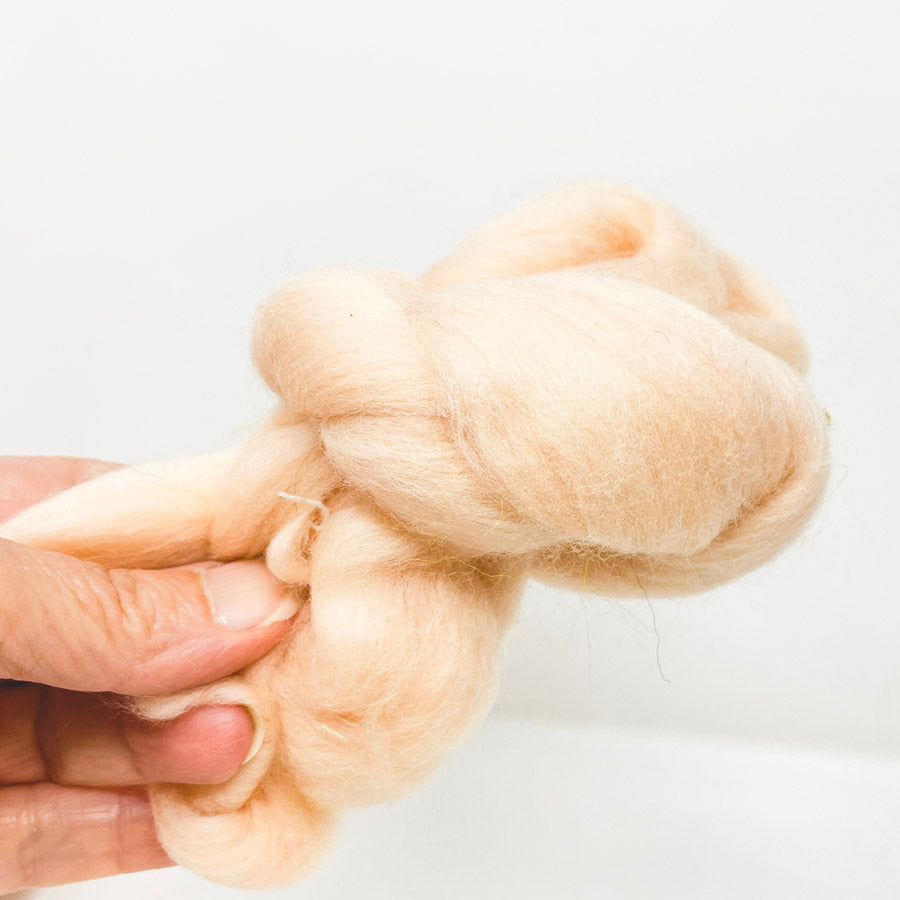Peachy Wool Roving Bundle