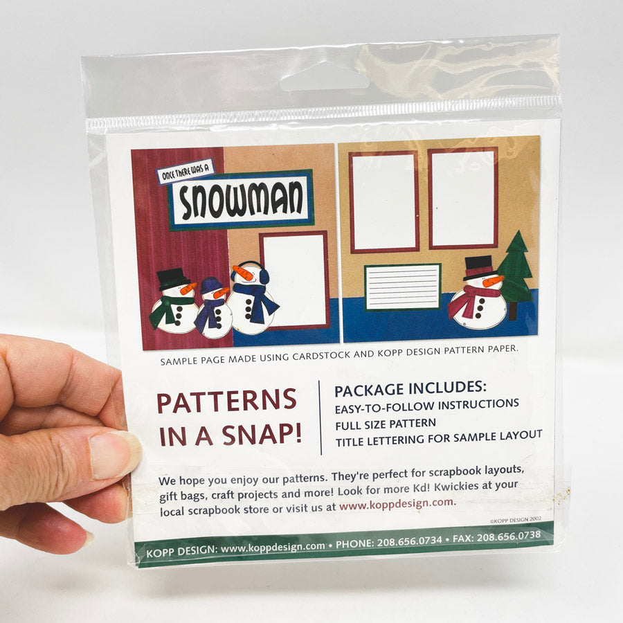 Kwickies Paper Piecing Patterns - Snowman