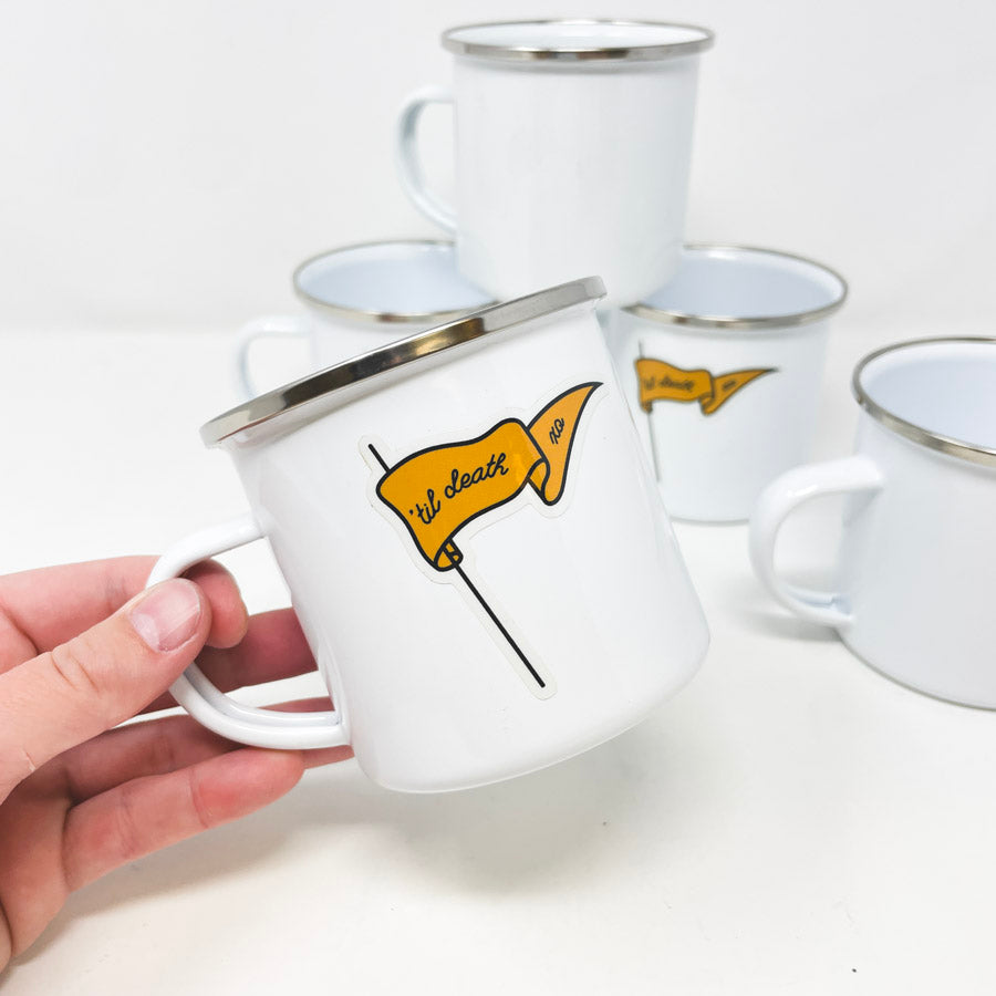 Sublimation White Blanks Enamel Coffee Mug (1)