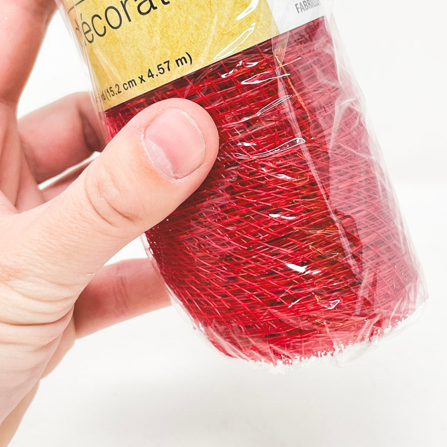 Crafter's Square Red Decorative Mesh Ribbon Roll