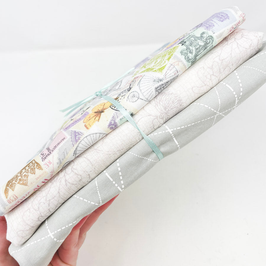 Gray Paris Fabric Large Remnant Bundle