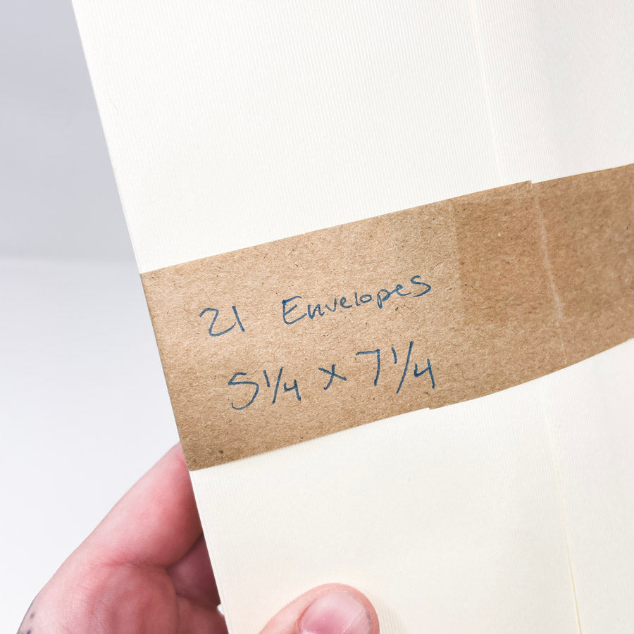 Cream Linen Card & Envelope 5 1/4"x 7 1/4" Sets (1)