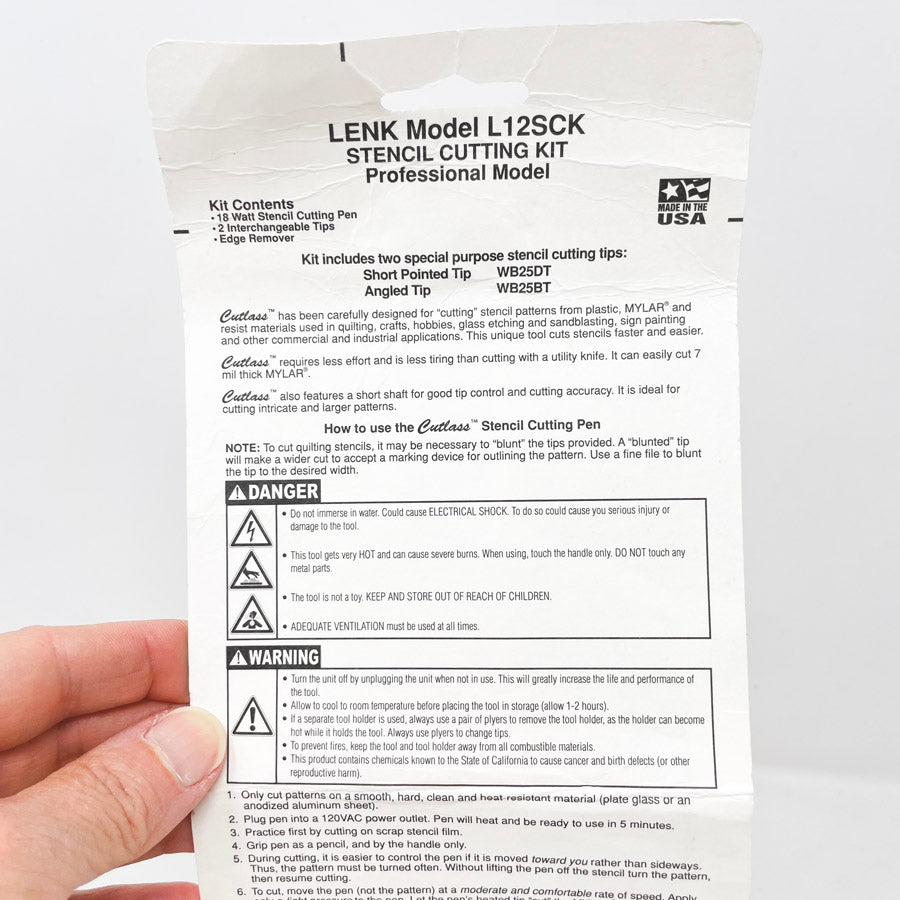 Lenk Stencil Cutting Kit