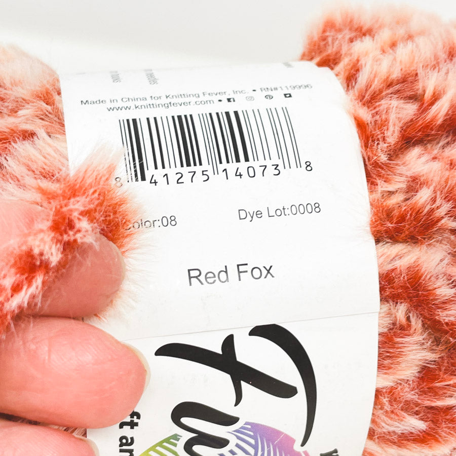 Knitting Fever Furred Yarn - Red Fox
