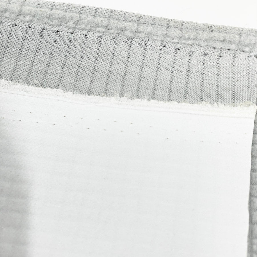 Appx 1 yd - Grey Textured Corduroy Fabric