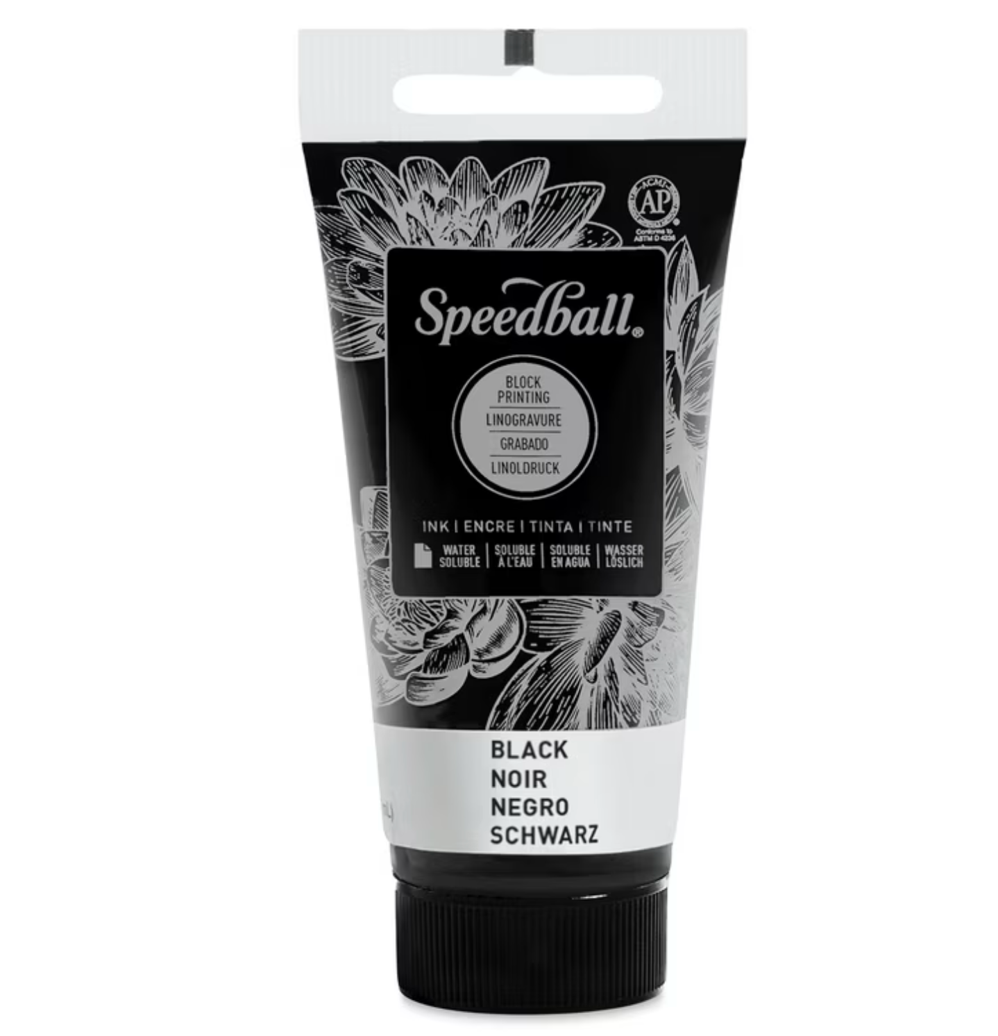 NEW // Speedball Water-Soluble Block Printing Ink - 1.25 oz - Black