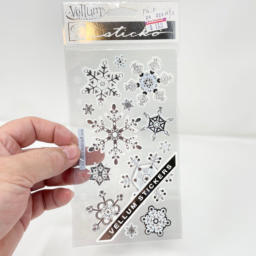 Sticko Vellum Snowflake Stickers