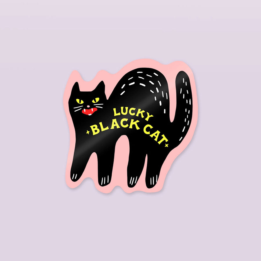NEW // Lucky Black Cat Die Cut Sticker – Idlewild Co.