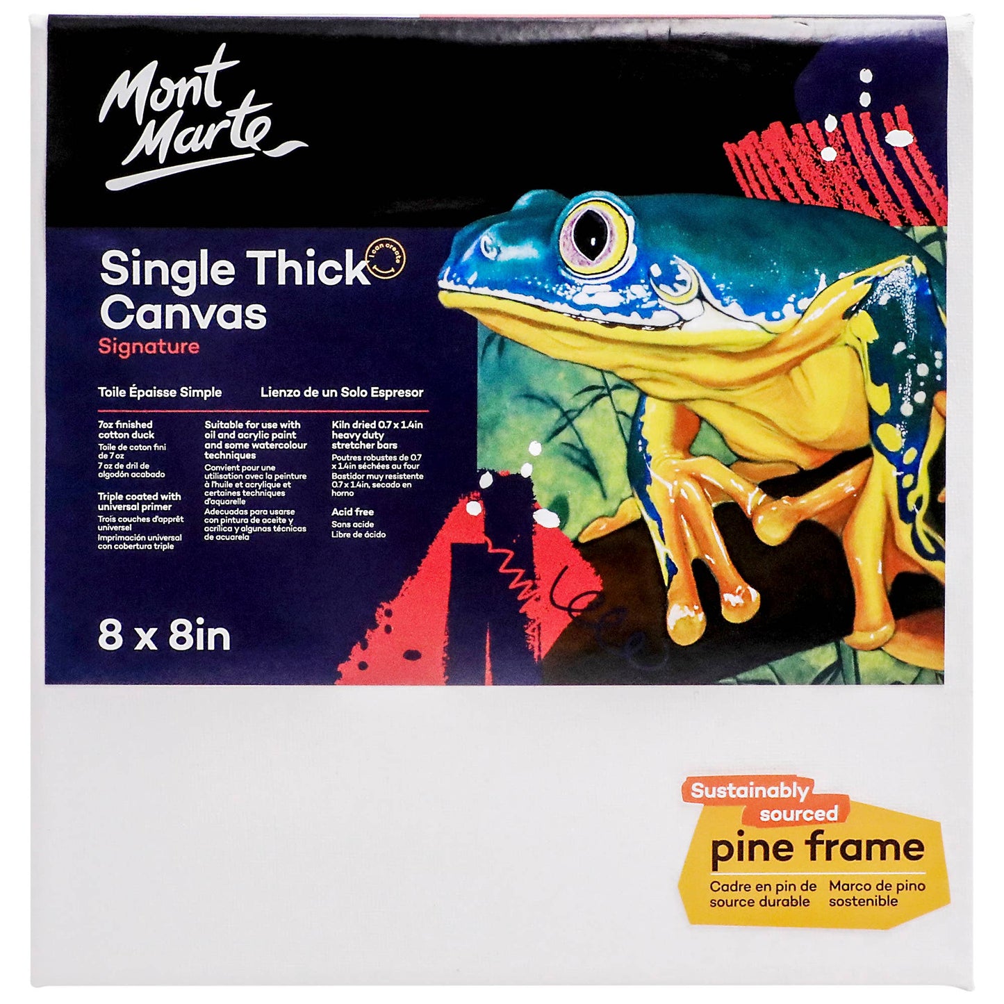 NEW // Single Thick Canvas Signature – 8in x 8in – Mont Marte