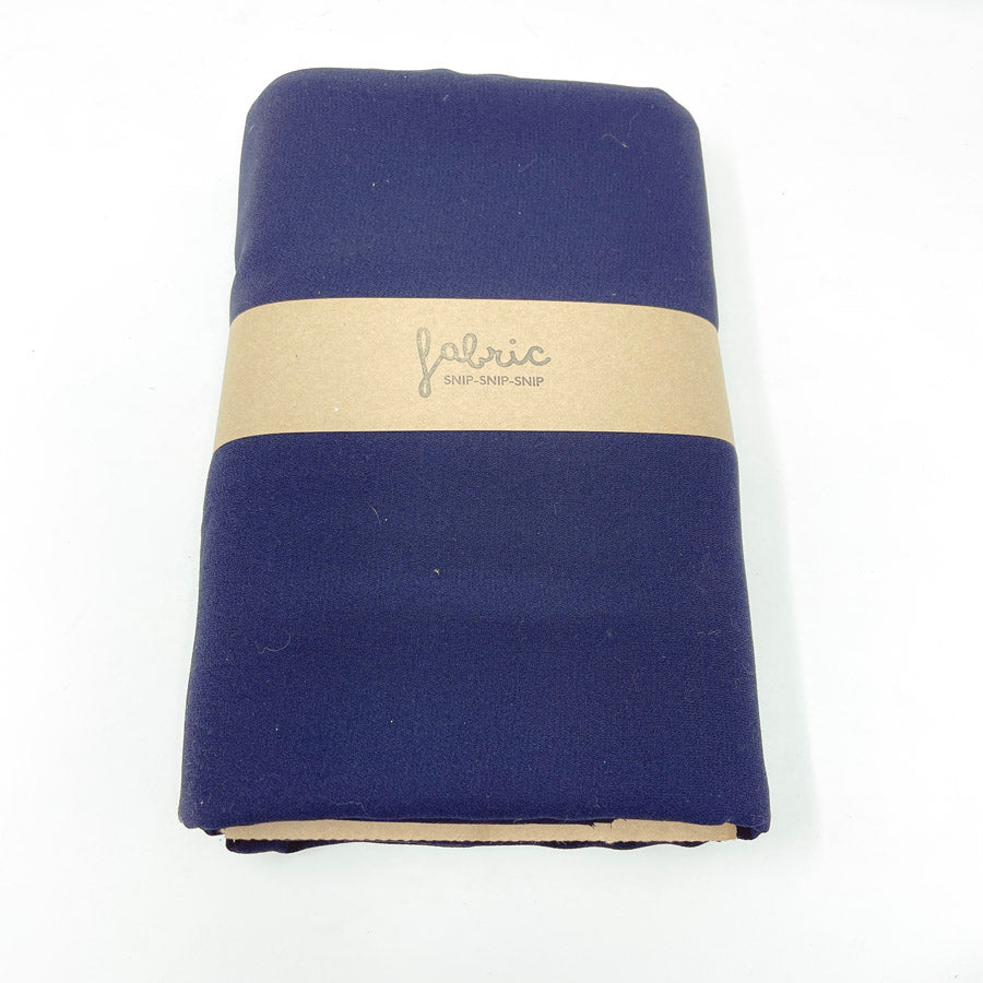 Navy Thick Stretch Textured Chiffon Fabric