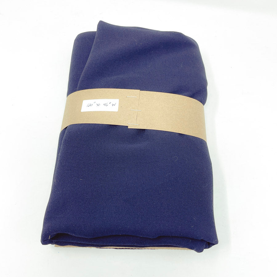 Navy Thick Stretch Textured Chiffon Fabric
