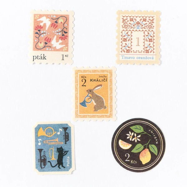 NEW // Gulden Antik Piac Postage Style Sticker Flakes