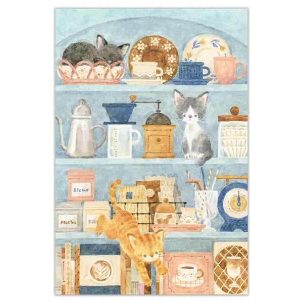 NEW // Relaxing Cats Postcard by Nakauchi Waka