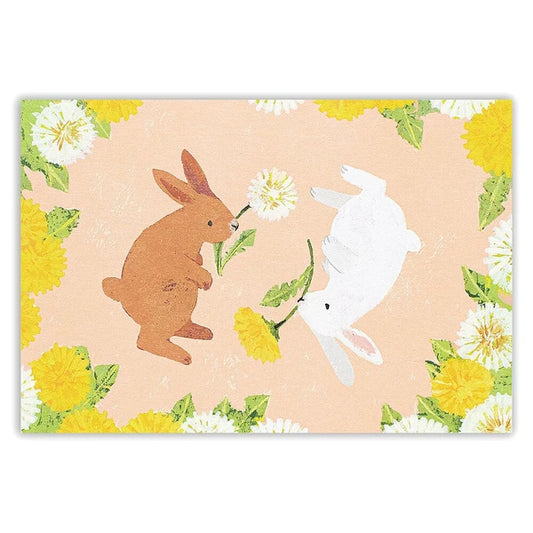 NEW // Rabbit and Dandelion Postcard by Yuki Sugar