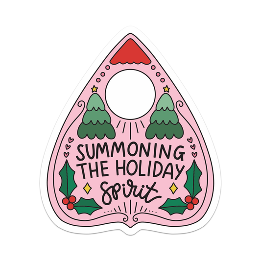 NEW // Summoning The Holiday Spirit - Christmas Planchette Vinyl Sticker