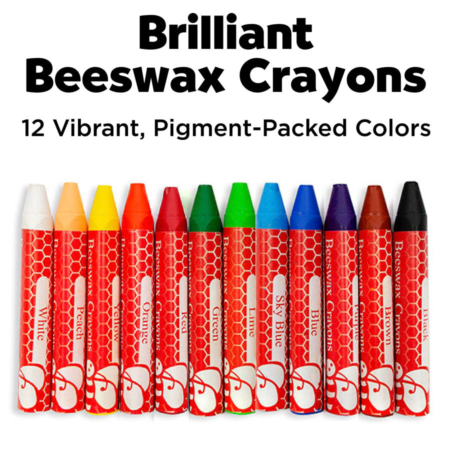 NEW // Faber-Castell Beeswax Crayons in Storage Case (12)