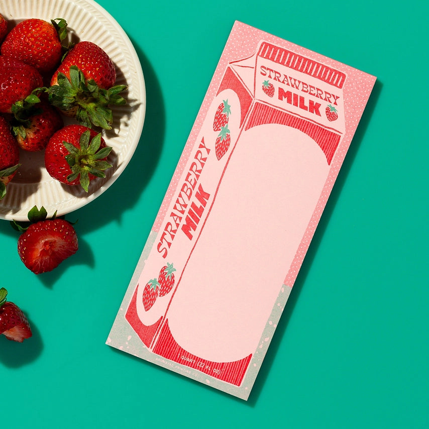 NEW // Strawberry Milk Risograph Notepad