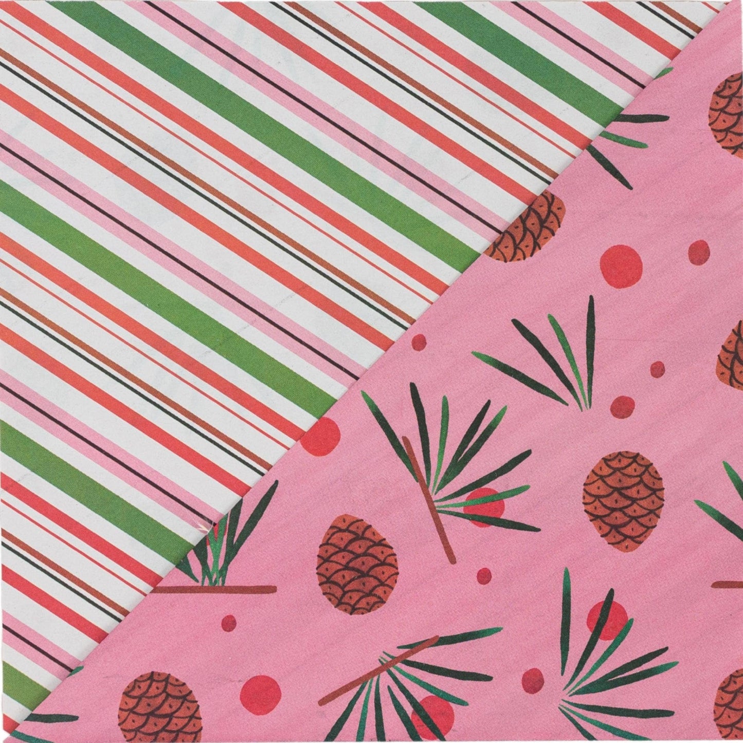 NEW // Pink Pinecones Wrapping Paper