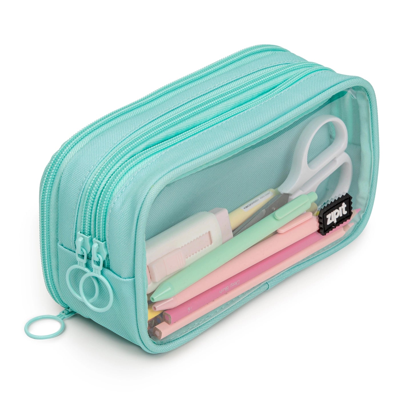 NEW // ZIPIT Half & Half Pencil Case - Four Colors