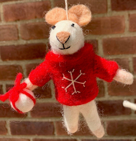 NEW // Mouse in Red Sweater Ornament