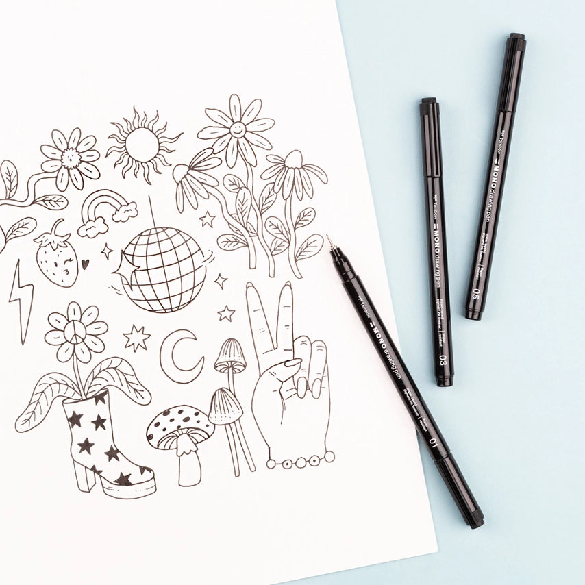 NEW// Tombow 3 Pack of MONO Drawing Pens