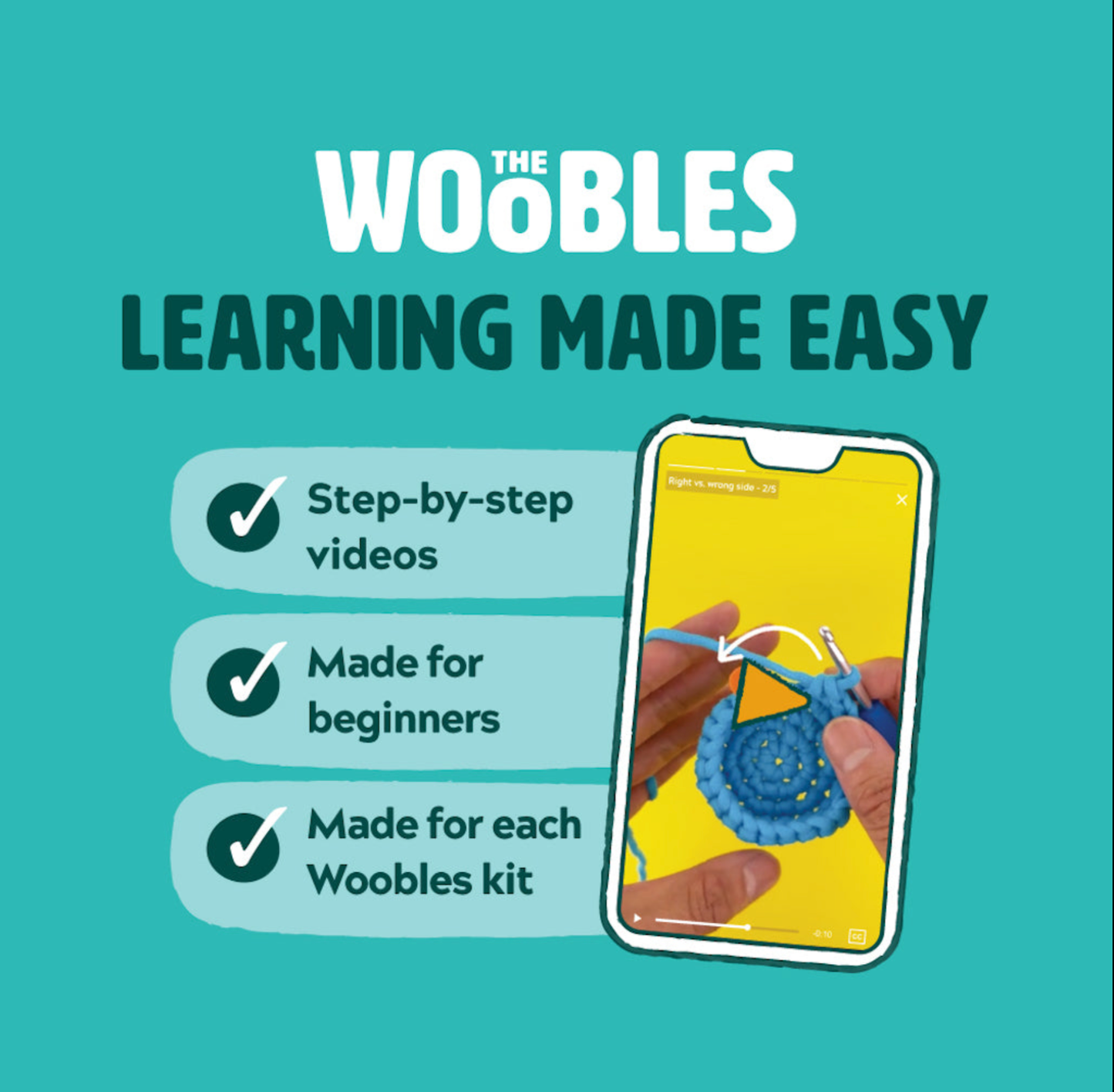 NEW // The Woobles - Nico the Cat Beginner Crochet Kit 