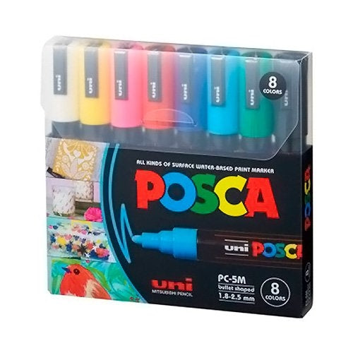 NEW // Uni POSCA Paint Marker 5M Set - Basic Colors