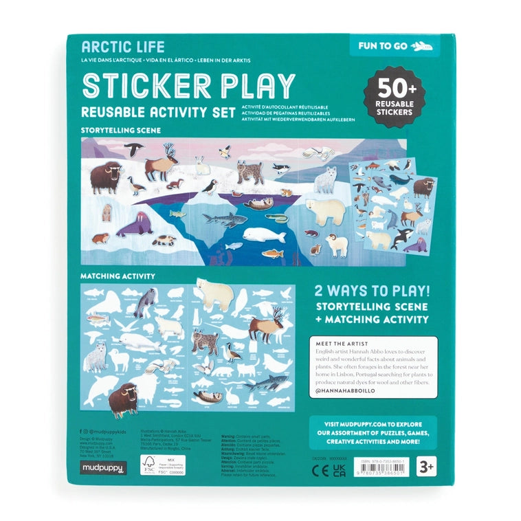 NEW // Arctic Life Sticker Play Reusable Activity Set by Mudpuppy