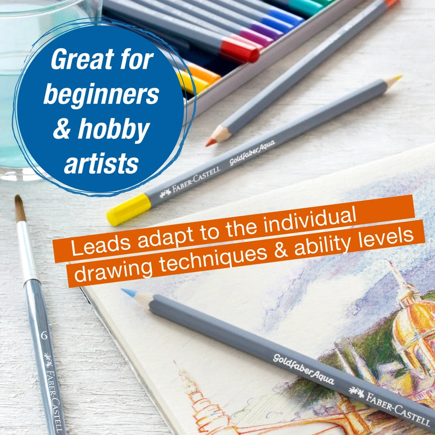 NEW // Faber-Castell Goldfaber Aqua Watercolor Pencils, Box of 24