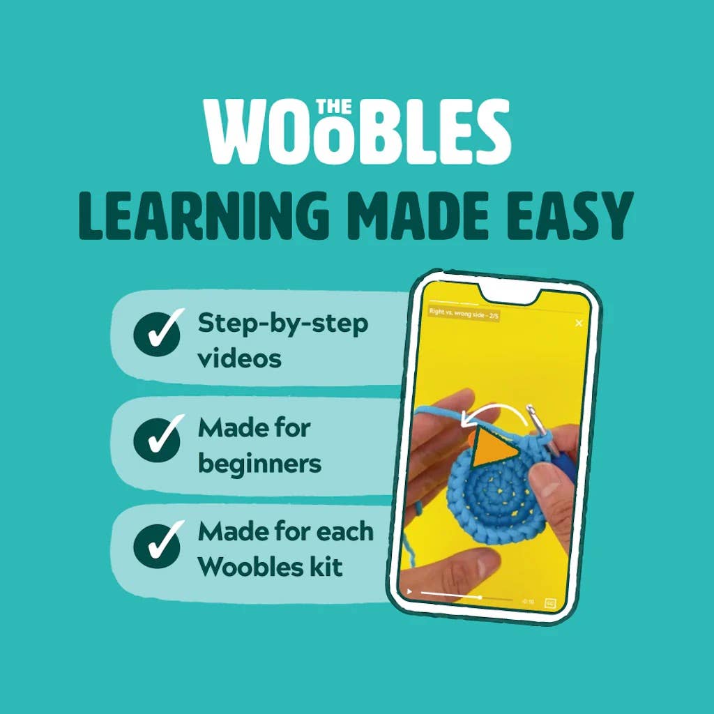 NEW // The Woobles - Purple Penguin Beginner Crochet Kit