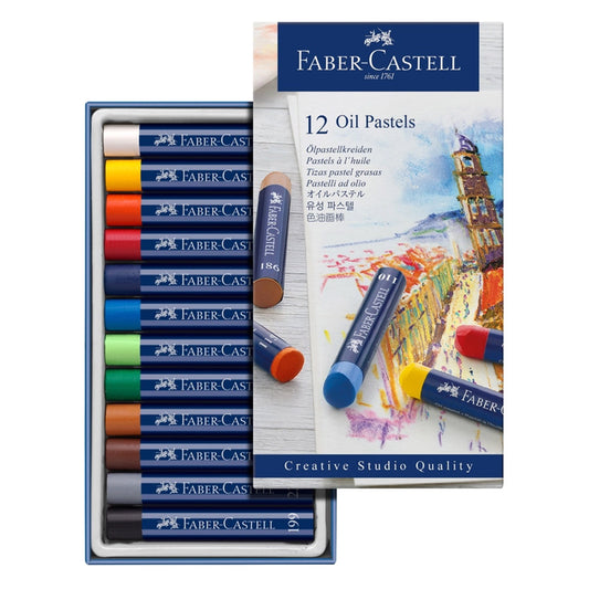 NEW // Faber-Castell Oil Pastel Crayons - Box of 12