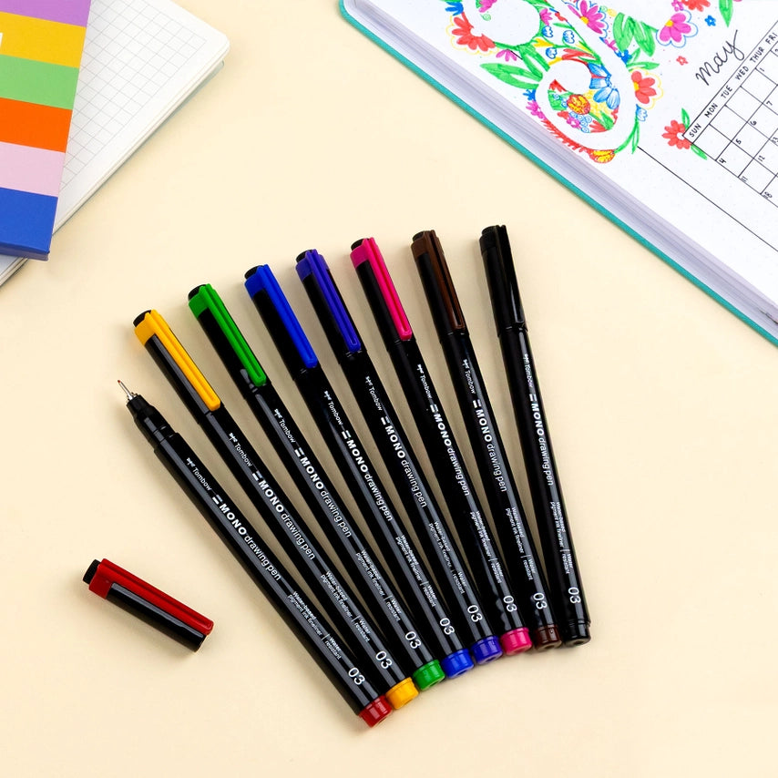 NEW// Tombow Mono Drawing Pen Colors, 8-Pack