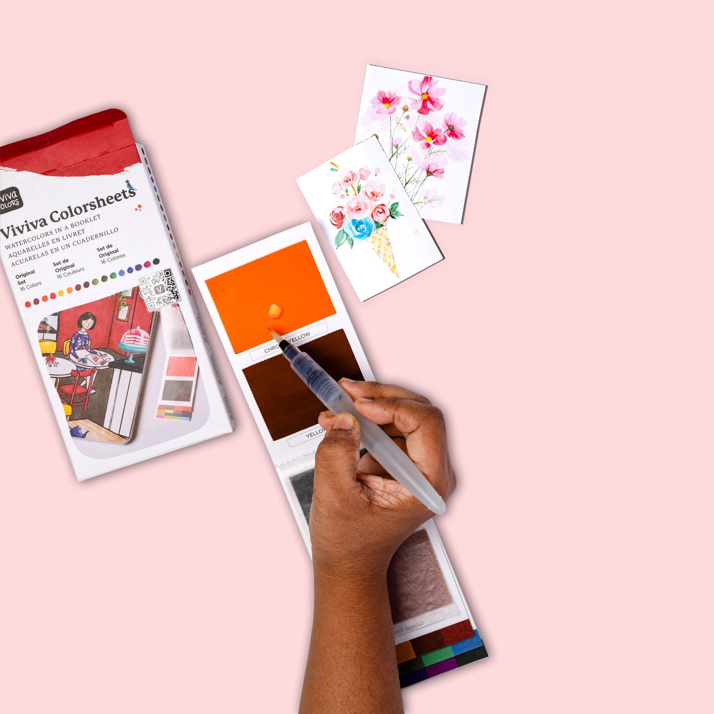 NEW // Viviva Original Colorsheets - 16 Handmade Watercolors