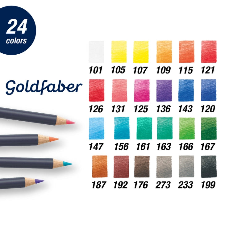 NEW // Faber-Castell Goldfaber Color Pencils, Box of 24