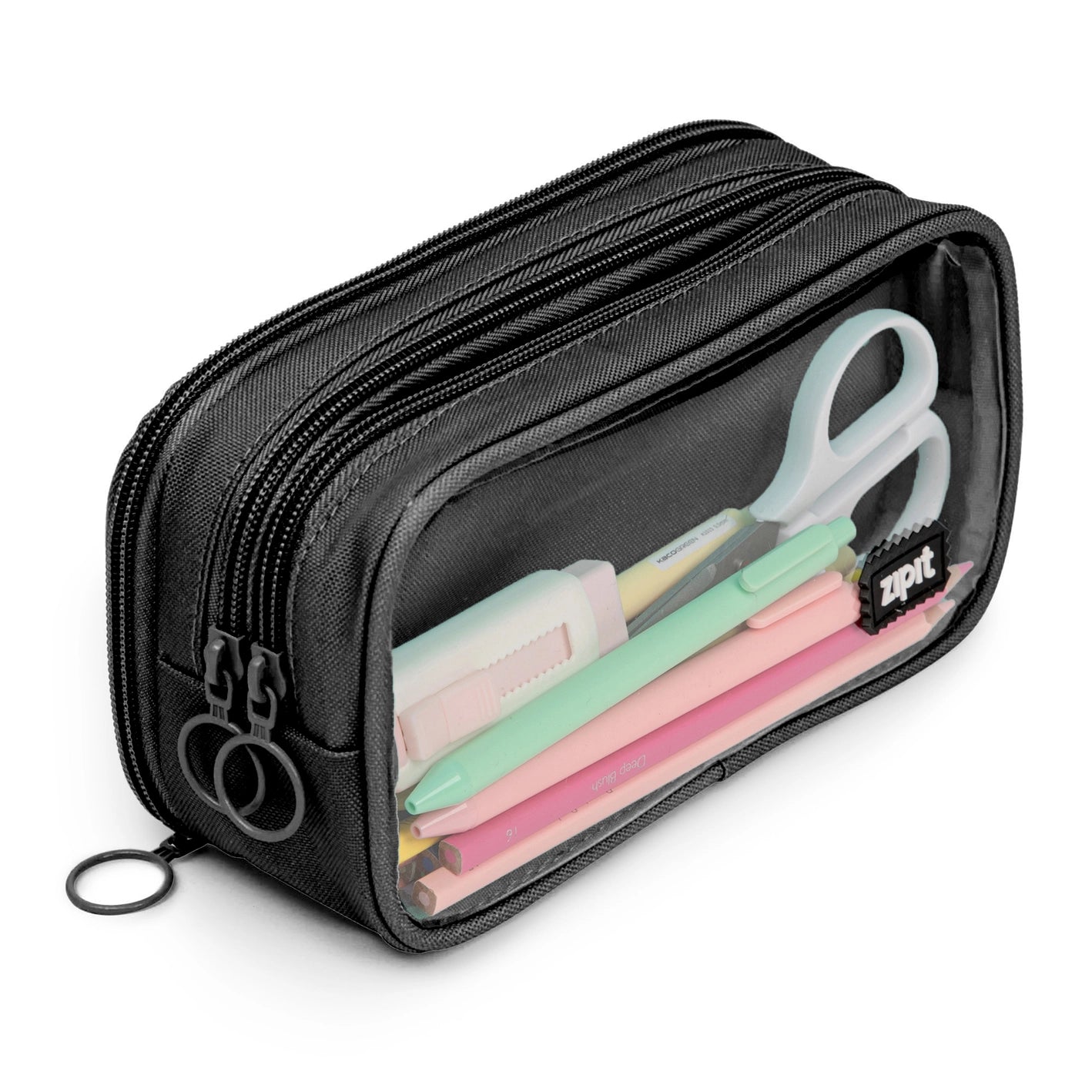 NEW // ZIPIT Half & Half Pencil Case - Four Colors